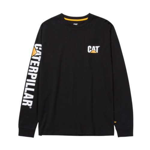 CAT Μπλουζάκι μακρυμάνικο trademark tee μαύρο 2XL 1510034-016