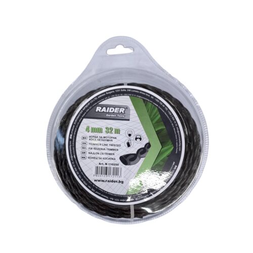 RAIDER Μεσινέζα στριφτή μαύρη 4,0mm-32m – 110250