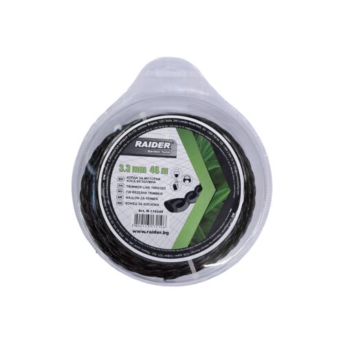 RAIDER Μεσινέζα στριφτή μαύρη 3.3mm-46m – 110249