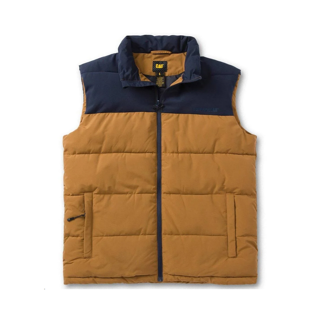 CAT Γιλέκο εργασίας arctic zone καφέ-μπλε XL W12430