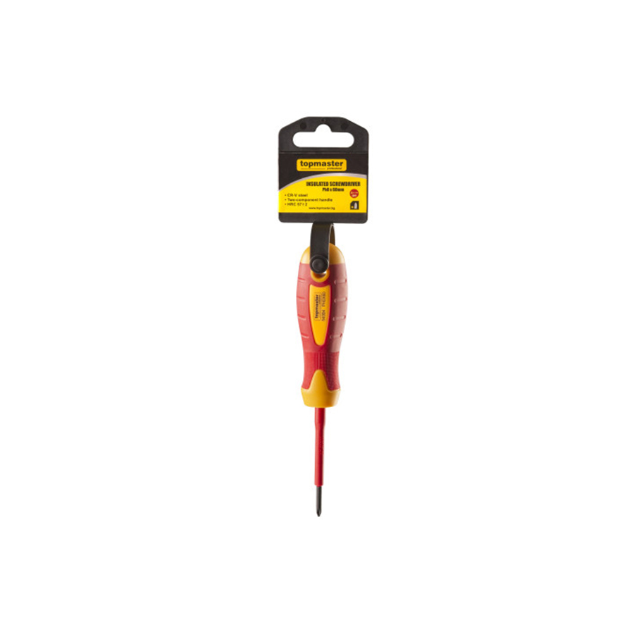 TOP MASTER Κατσαβίδι ηλεκτρολόγου VDE 1000V Ph0x60mm 220133